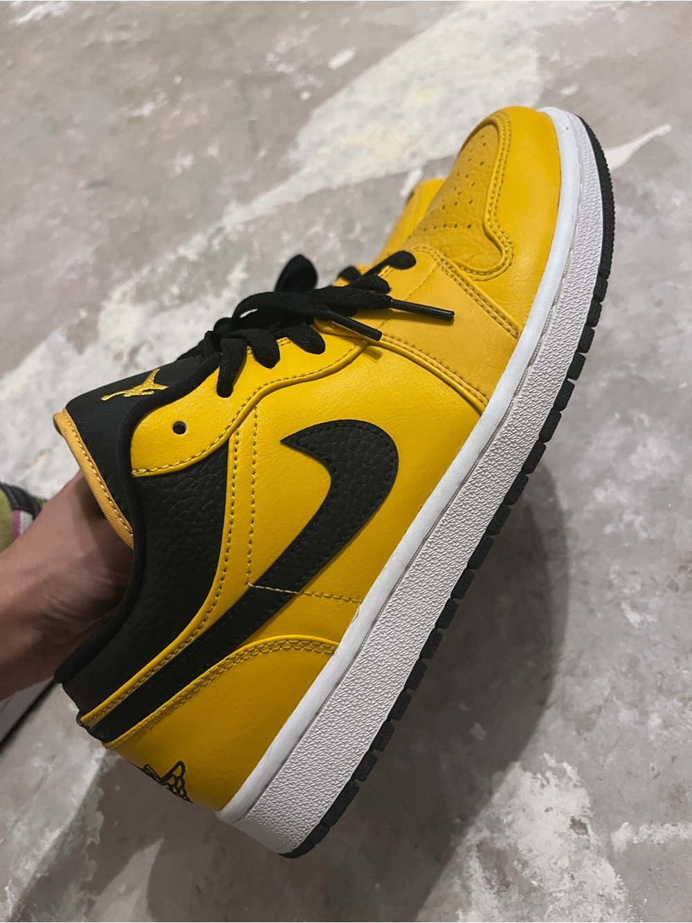 Mens low top Yellow and Black Athletic Sneakers